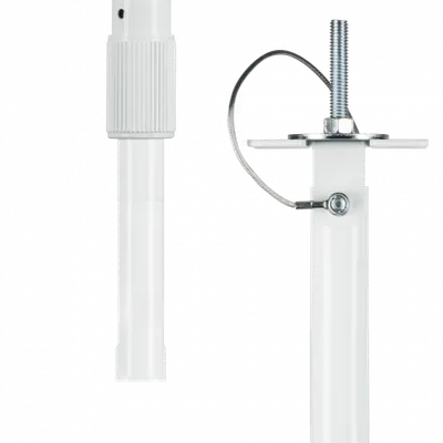 Clinton Electronics Camera Pole White- adjustable from 6’ 2” to 11’ 9” (CE-CP12W)